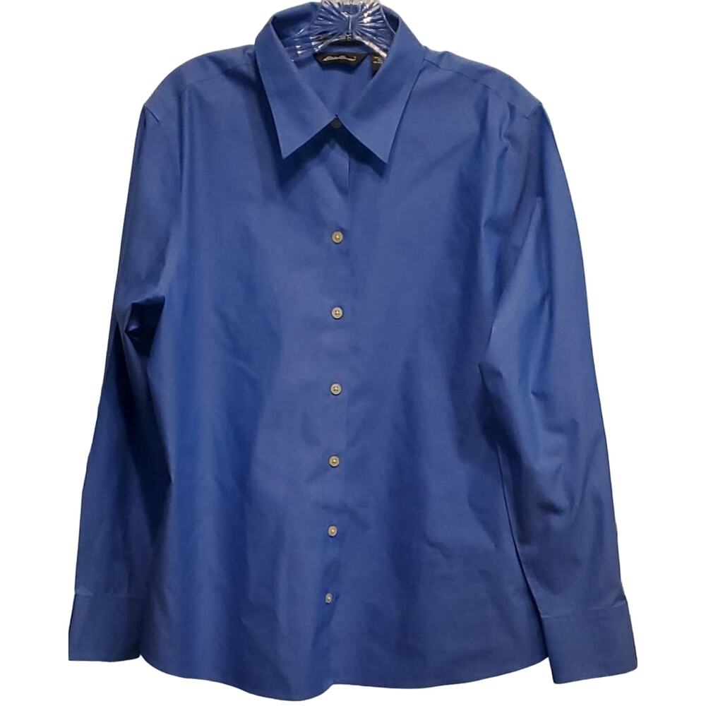 Eddie Bauer Men's Blue Button Down Long Sleeve Shirt XL